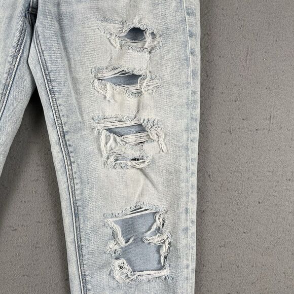 American Eagle Jeans Women’s 4 Mom Jean Stretch Light Wash High Rise - Picture 3 of 16